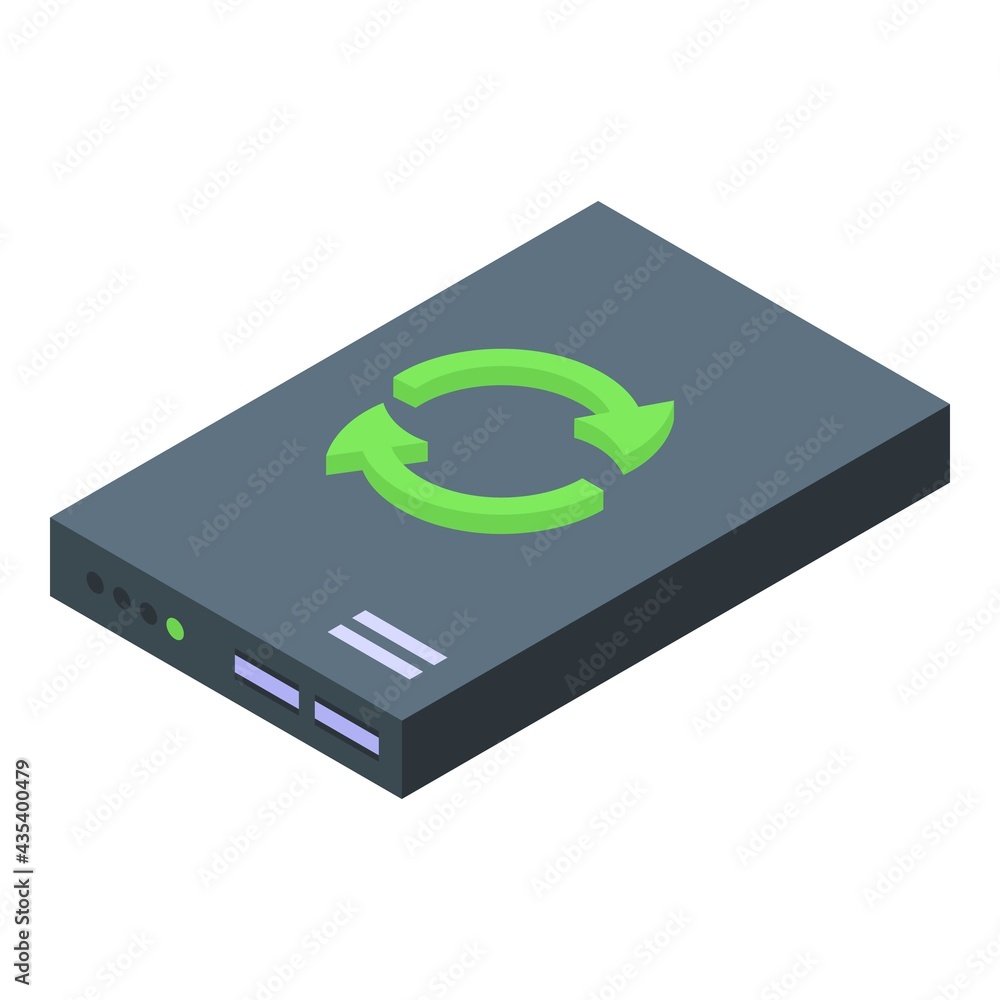 Poster router backup icon. isometric of router backup vector icon for web design isolated on white backgrou