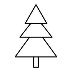 Fototapeta premium Vector Pine Tree Outline Icon Design