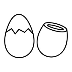 Vector Eggs Outline Icon Design