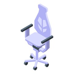 Ergonomic modern chair icon. Isometric of Ergonomic modern chair vector icon for web design isolated on white background