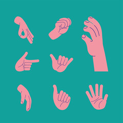 nine hands gestures