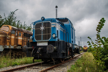 Fototapeta na wymiar Alte Lokomotiven in Padborg/Dänemark.