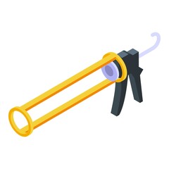 Silicone caulk equipment icon. Isometric of Silicone caulk equipment vector icon for web design isolated on white background