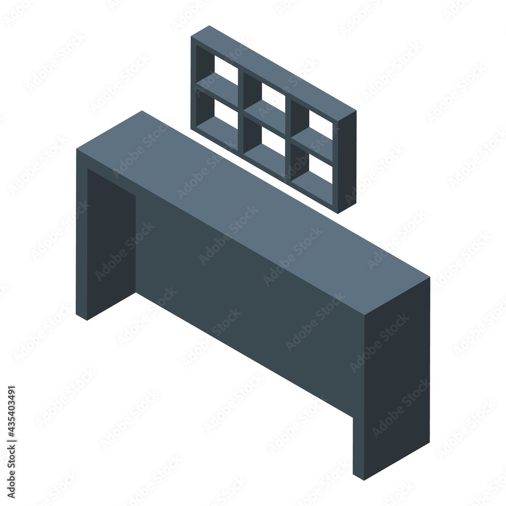 Aufkleber black bar counter icon. isometric of black bar counter vector icon for web design isolated on white 