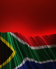 Abstract South Africa Flag 3D Render (3D Artwork)