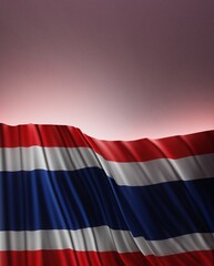 Abstract Thailand Flag 3D Render (3D Artwork)