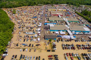 Aerial view of the Englishtown the best flea markets NJ USA