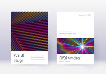 Fototapeta premium Minimalistic cover design template set. Rainbow ab