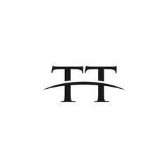 TT initial swoosh horizon, letter logo designs vector