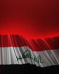 Abstract Iraq Flag 3D Render (3D Artwork)