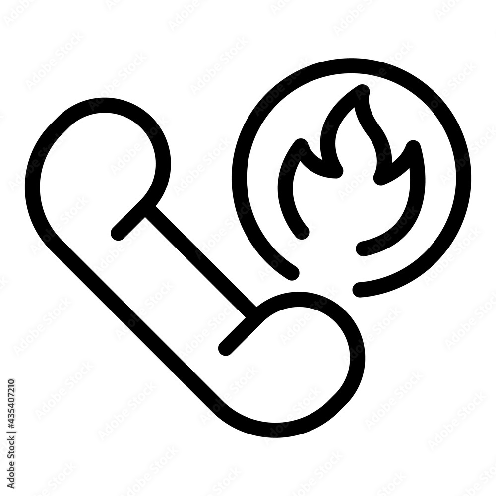 Poster emergency call icon. outline emergency call vector icon for web design isolated on white background