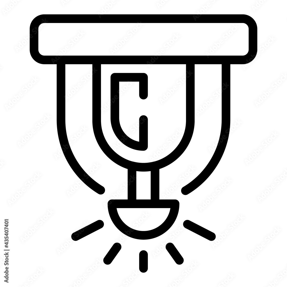Poster alarm emergency icon. outline alarm emergency vector icon for web design isolated on white backgroun