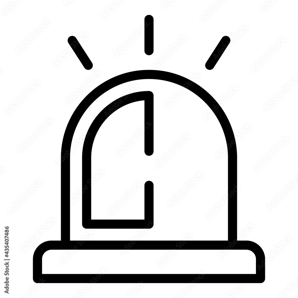 Poster emergency flasher icon. outline emergency flasher vector icon for web design isolated on white backg