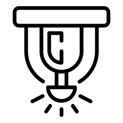 Alarm emergency icon. Outline Alarm emergency vector icon for web design isolated on white background