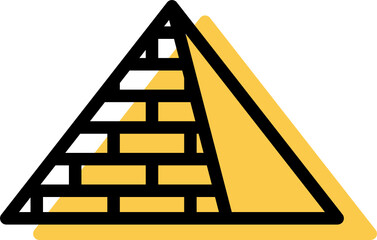 artistic line art pyramid