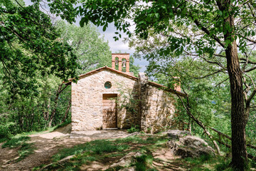 Fototapeta na wymiar Bassano del Grappa, Italy - May 5, 2021: Hermitage of San Bovo