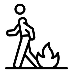 Emergency firefighters icon. Outline Emergency firefighters vector icon for web design isolated on white background