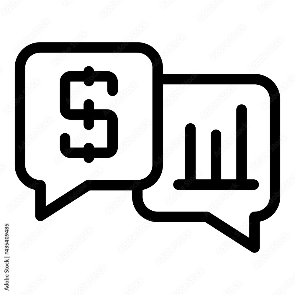 Poster financial chart icon. outline financial chart vector icon for web design isolated on white backgroun