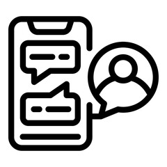 Phone money support icon. Outline Phone money support vector icon for web design isolated on white background