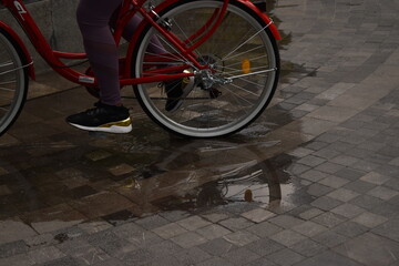 Reflejo de bicicleta enfoque único 