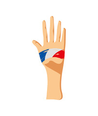 hand french flag