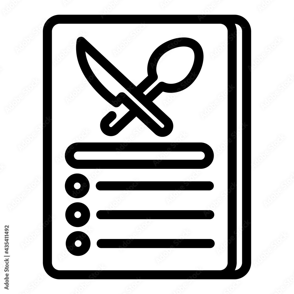 Poster business lunch menu icon. outline business lunch menu vector icon for web design isolated on white b