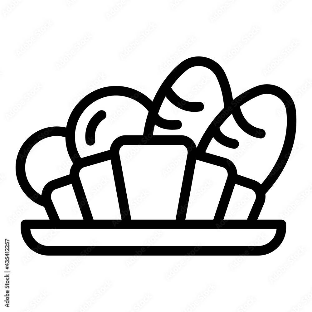 Poster bakery lunch icon. outline bakery lunch vector icon for web design isolated on white background