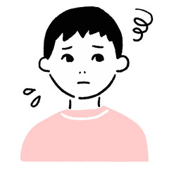 困った顔の男性のアイコン