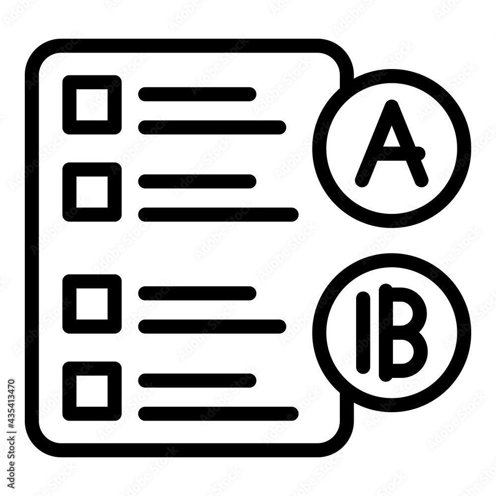 Aufkleber student checklist icon. outline student checklist vector icon for web design isolated on white backg