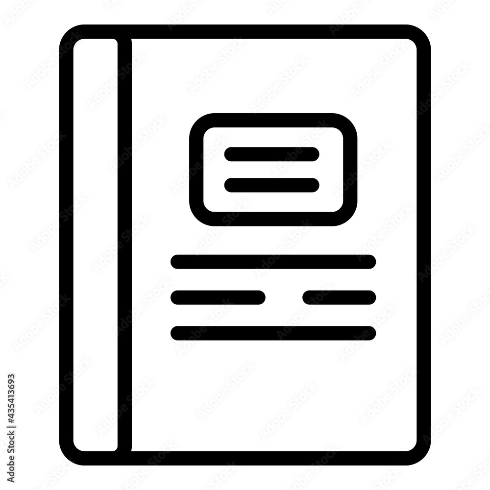 Poster school notebook icon. outline school notebook vector icon for web design isolated on white backgroun