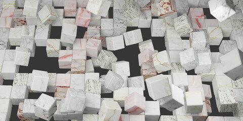 Marble block Colorful marble texture wall 3d illustration