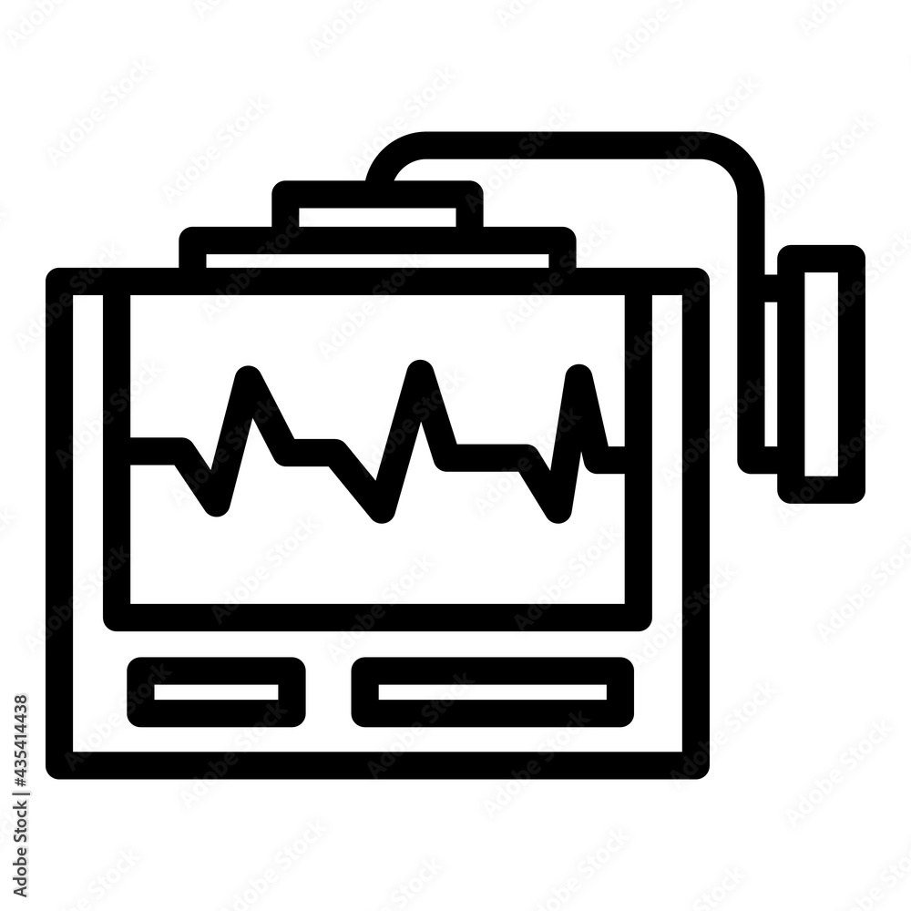 Poster defibrillator icon. outline defibrillator vector icon for web design isolated on white background
