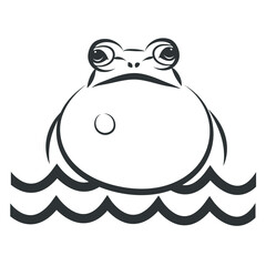  Vector of frog, A frog looking for a mate image design Isolated on the white background. Amphibian. Animal. Frog Icon. logo.