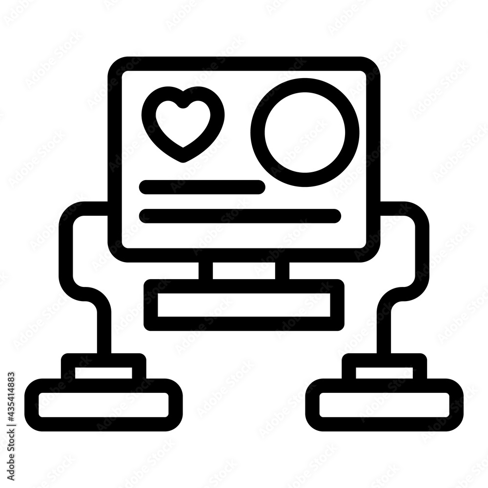 Poster automated defibrillator icon. outline automated defibrillator vector icon for web design isolated on
