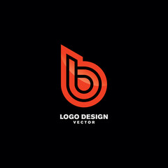 Fototapeta premium Abstract B letter Logo Design Vector