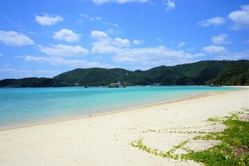 Fototapeta na wymiar Uhama Beach in Zamami island, Okinawa, Japan - 日本 沖縄 座間味島 大浜