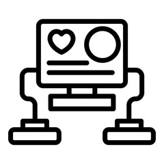 Automated defibrillator icon. Outline Automated defibrillator vector icon for web design isolated on white background