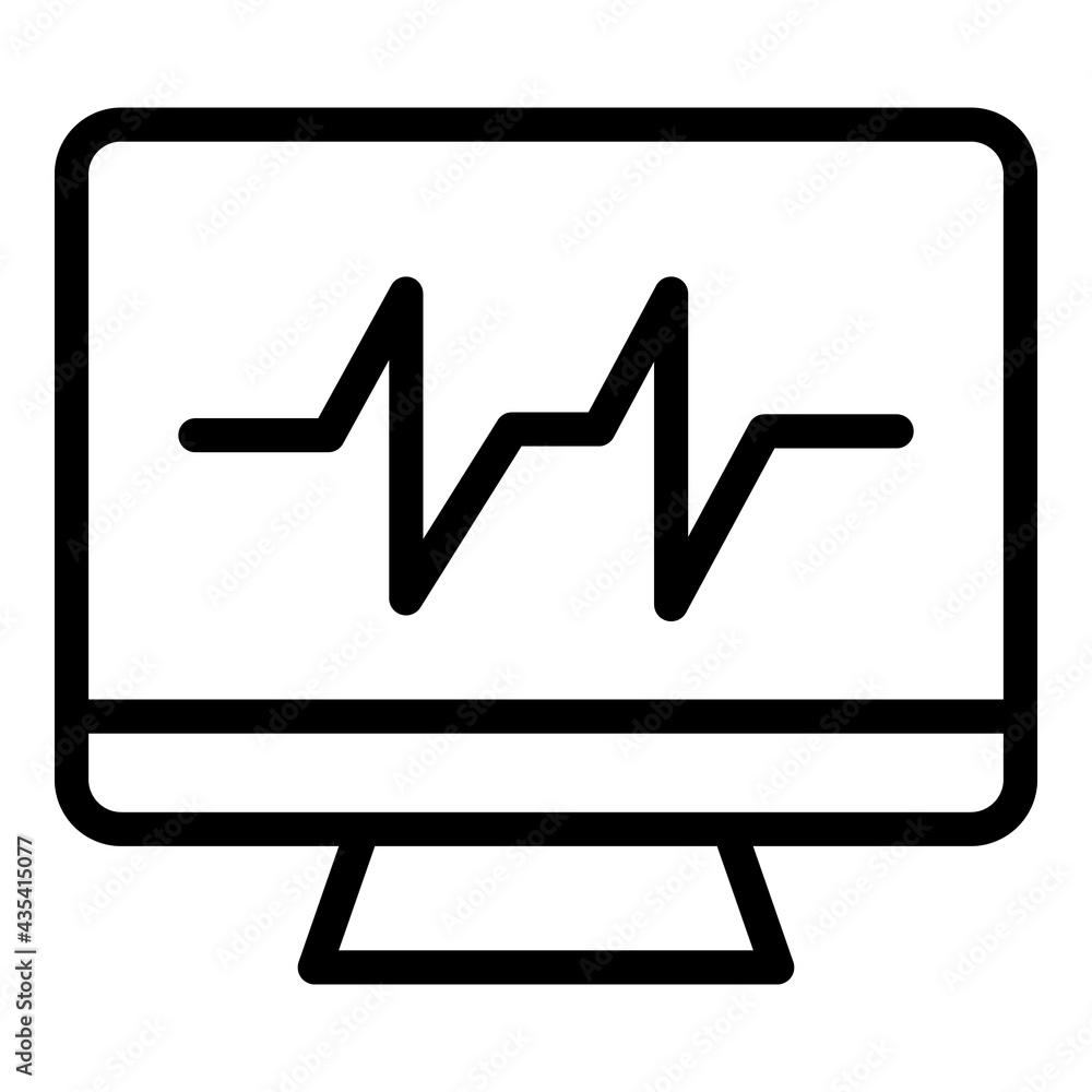 Poster heartbeat monitor icon. outline heartbeat monitor vector icon for web design isolated on white backg
