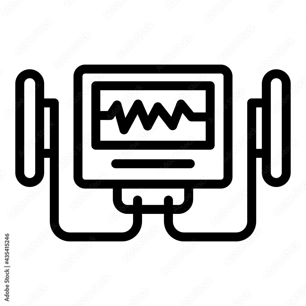 Poster aed defibrillator icon. outline aed defibrillator vector icon for web design isolated on white backg