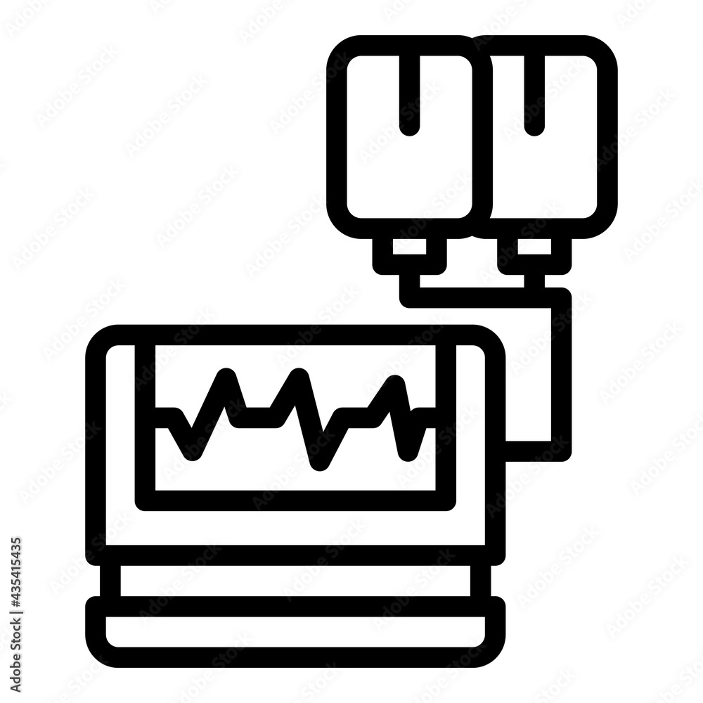 Poster pulse defibrillator icon. outline pulse defibrillator vector icon for web design isolated on white b