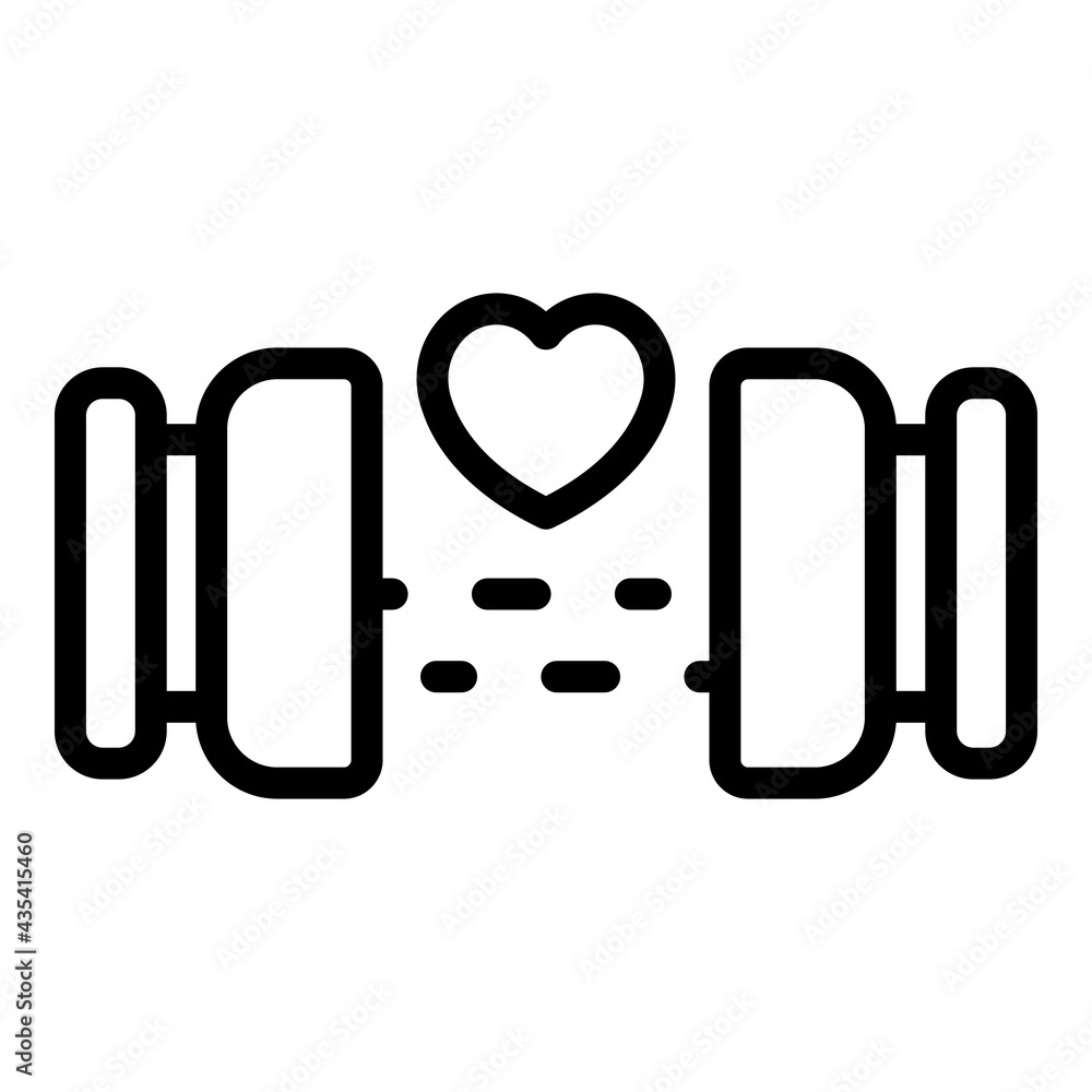 Aufkleber reanimate heart icon. outline reanimate heart vector icon for web design isolated on white backgroun