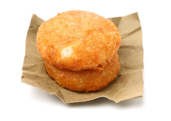 rice cracker on white background