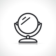 small portable mirror line icon