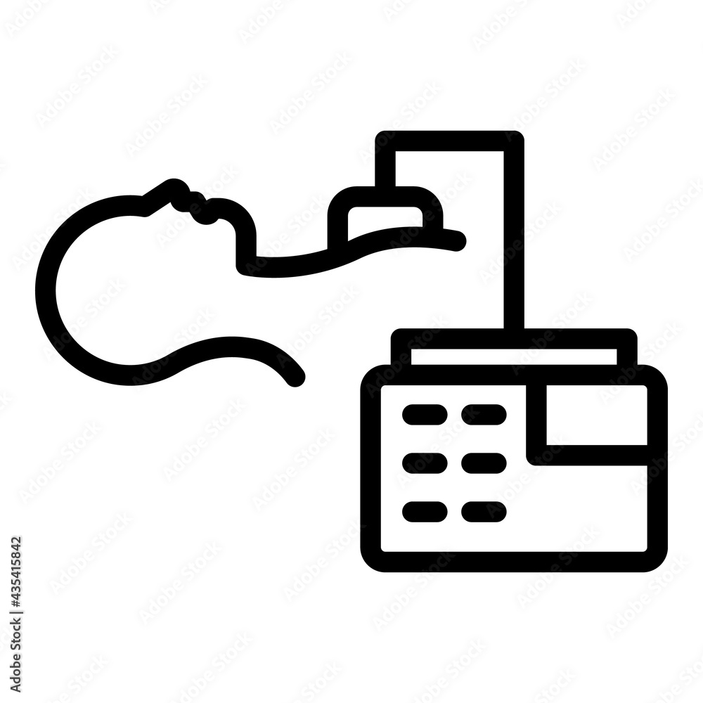 Poster patient defibrillator icon. outline patient defibrillator vector icon for web design isolated on whi