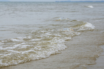 Fototapeta na wymiar Close-up of waves coming from the sea