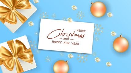 Marry Christmas and Happy New Year card