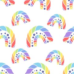 A Boho rainbow. For fabrics, children's rooms, toys, prints, etc. Seamless background.
