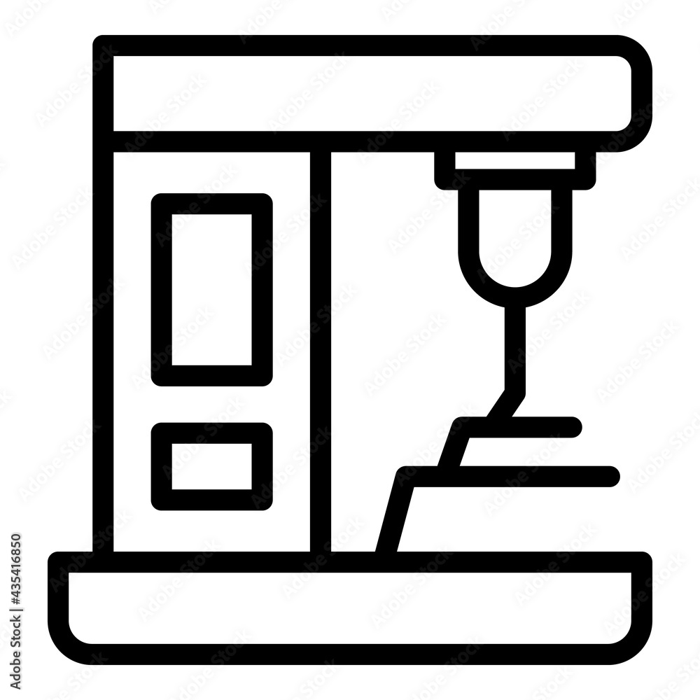 Poster bioprinting icon. outline bioprinting vector icon for web design isolated on white background