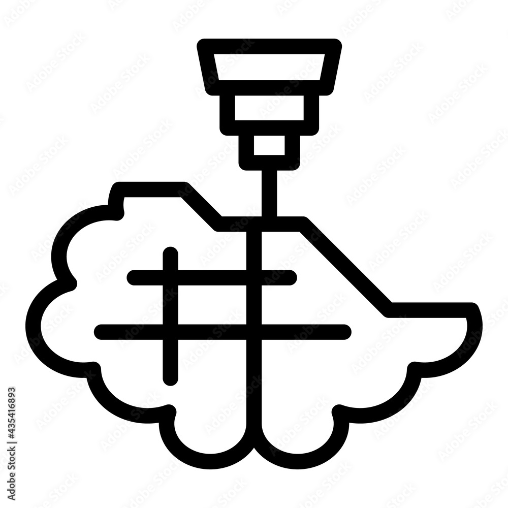 Poster organ bioprinting icon. outline organ bioprinting vector icon for web design isolated on white backg