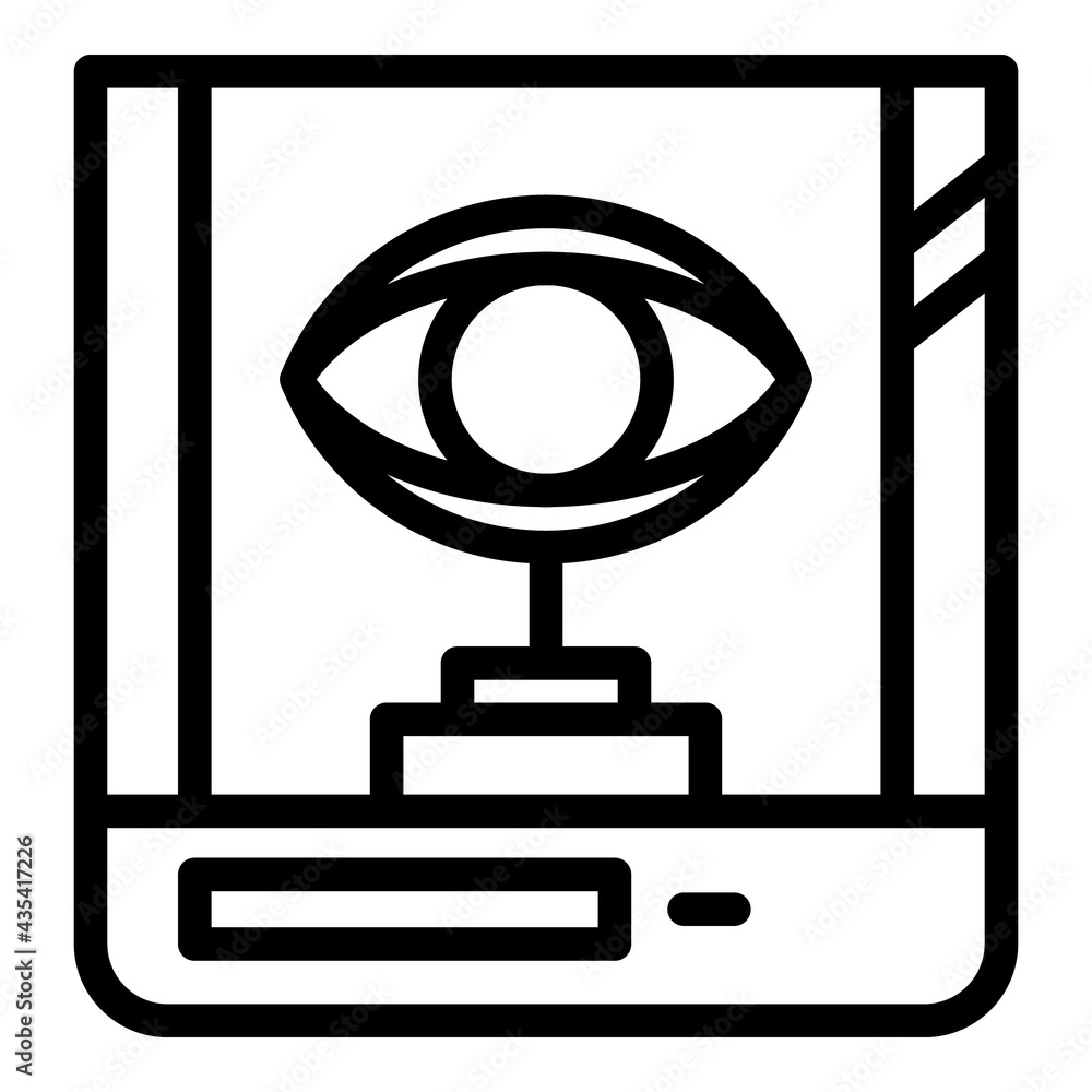 Poster eye bioprinting icon. outline eye bioprinting vector icon for web design isolated on white backgroun